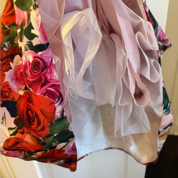 NWT Pippa & Julie Pink and Red Floral Party Dress 10 - Picture 7 of 7